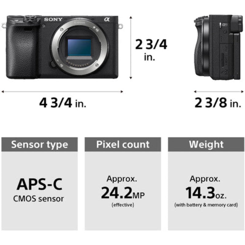 Sony Alpha a6400 Mirrorless Digital Camera with 16-50mm Lens - Hashtechguy Sony Alpha a6400 Mirrorless Digital Camera with 16-50mm Lens - Hashtechguy